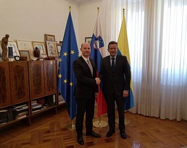 О встрече Посла России в Словении Т.Р.Эйвазова с мэром г.Целье Б.Шротом